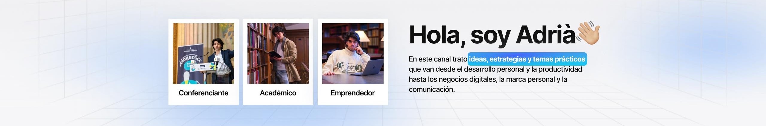 Banner del canal de Adrià Sola Pastor